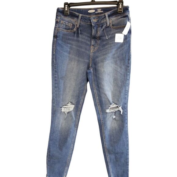 Old Navy High-Waisted Rockstar Super-Skinny Ripped Ankle Jeans Size 6 - Picture 6 of 6